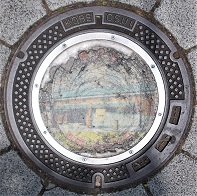 神戸市西灘酒蔵の道マンホール