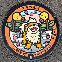 斑鳩町ポケモンマンホール