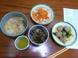 単身けん食事会献立